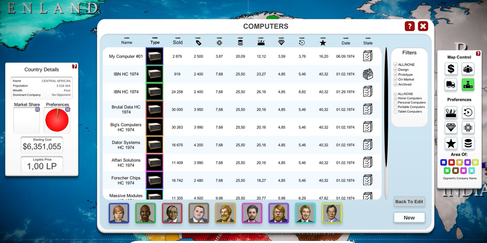 Computer Tycoon game screen